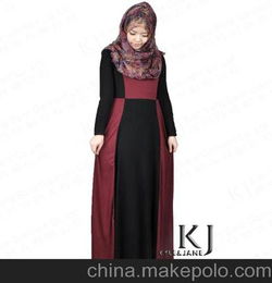 KJ 穆斯林 韩国水晶麻 中东阿拉伯出口 伊斯兰回族女长袍