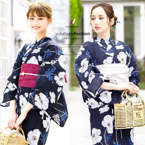 出口日本全棉和服浴衣靓丽单件出售民族服装
